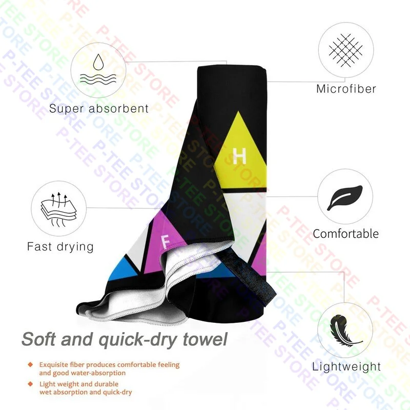 Быстросохнущее полотенце Huf Prism с тройным треугольником Quetzal Новое Спортивное полотенце для плавания