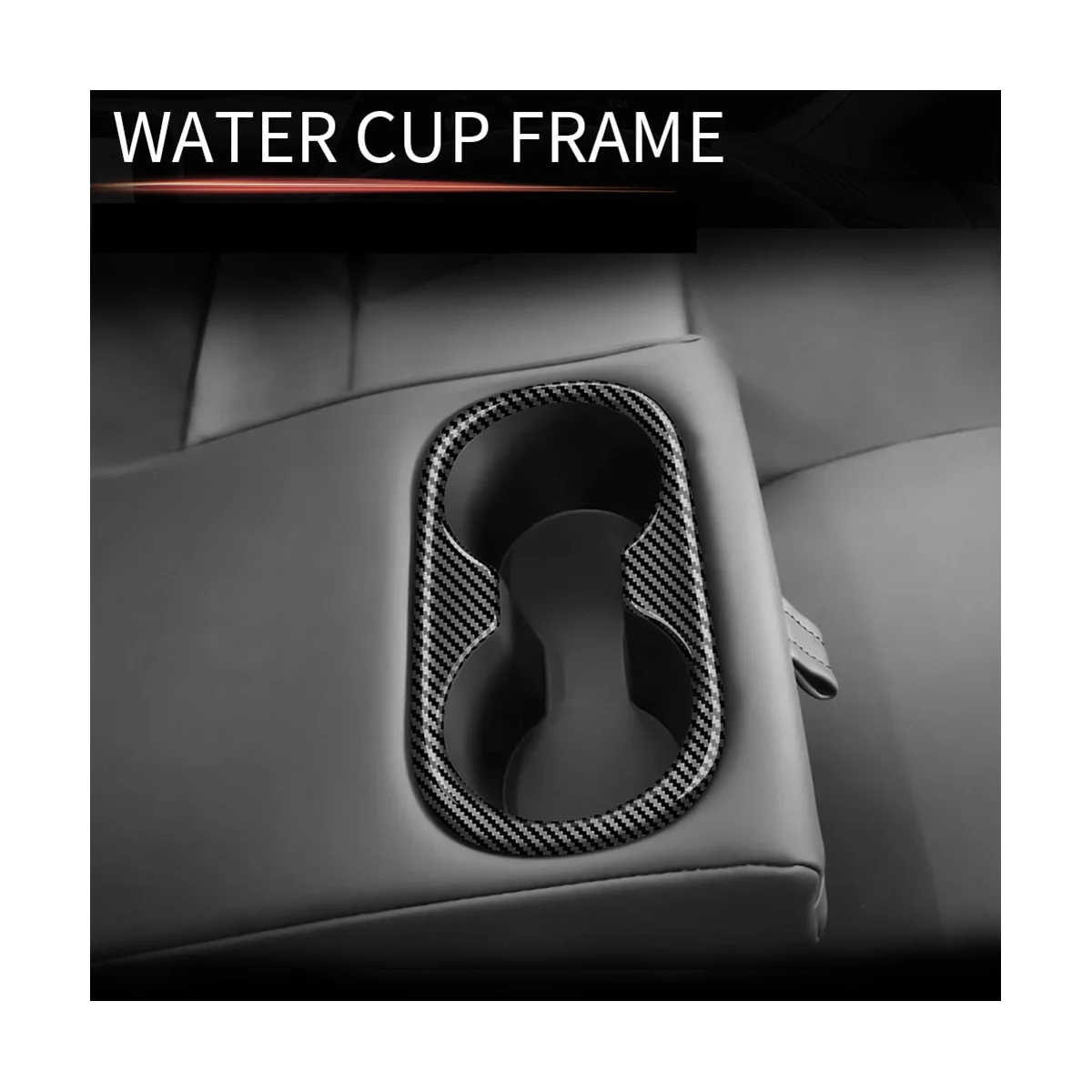 Автомобильный ярко-черный стиль, задняя рамка для стакана воды, накладка, подлокотник, подстаканник, крышка для Toyota Prius 60 серии 2022-2023