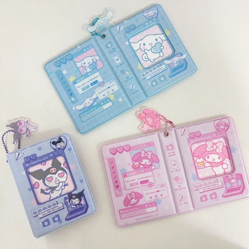 Новое аниме Kawaii Sanrio Hello Kitty Фотоальбом Kuromi Cinnamoroll My Melody Girl Коллекция Мультяшных Открыток Книга Оптовый Подарок