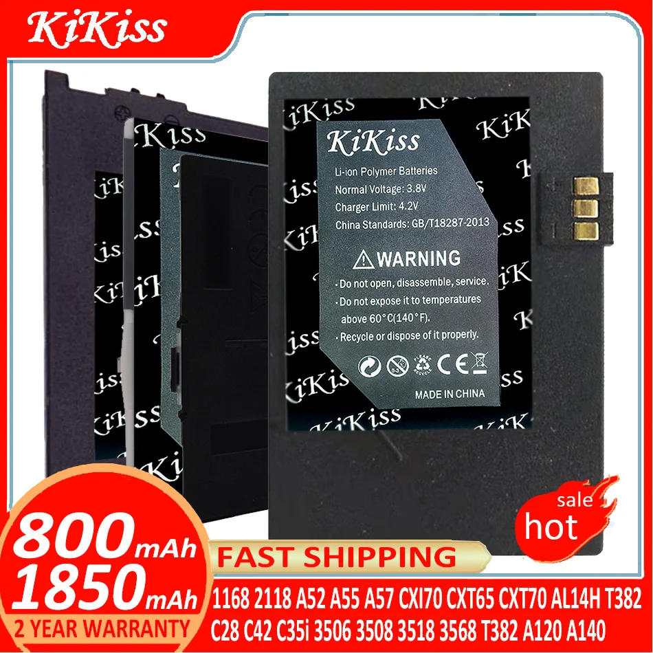 Батарея KiKiss для SIEMENS 1168 2118 A52 A55 A57 CXI70 CXT65 CXT70 AL14H T382 C28 C42 C35i 3506 3508 3518 3568 T382 A120 A140