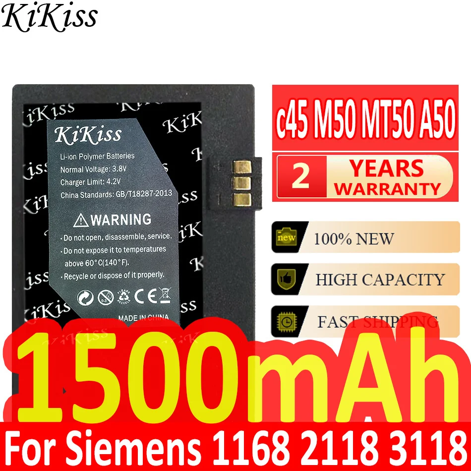 Батарея KiKiss для SIEMENS 1168 2118 A52 A55 A57 CXI70 CXT65 CXT70 AL14H T382 C28 C42 C35i 3506 3508 3518 3568 T382 A120 A140