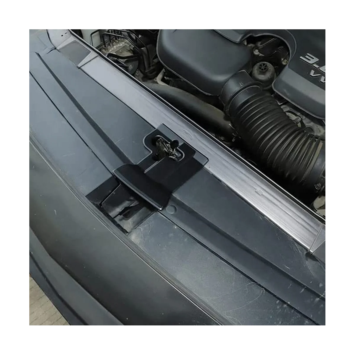 Черная накладка защитного кожуха замка капота двигателя для Dodge Challenger 2009-2021