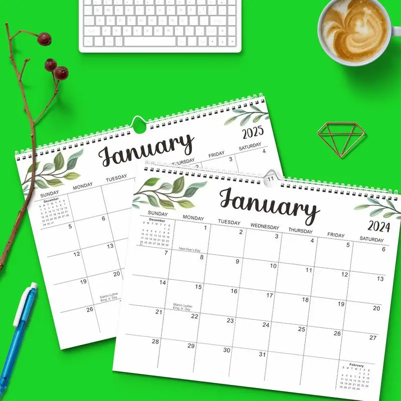 Настенный календарь на 2024-2025 годы 18-Месячный Планировщик Календарей 18-Месячный Календарь С января 2024 по июнь 2025 года Для легкого планирования И организации
