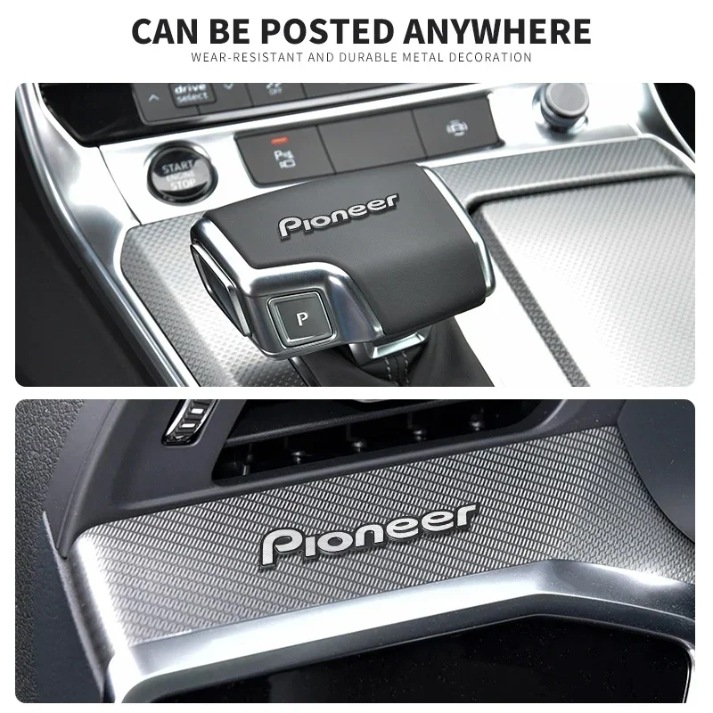 5шт/10шт высококачественный металлический логотип pioneer автомобильный динамик Hi-Fi аудио Значок динамика стерео наклейка с эмблемой Аксессуары для автостайлинга