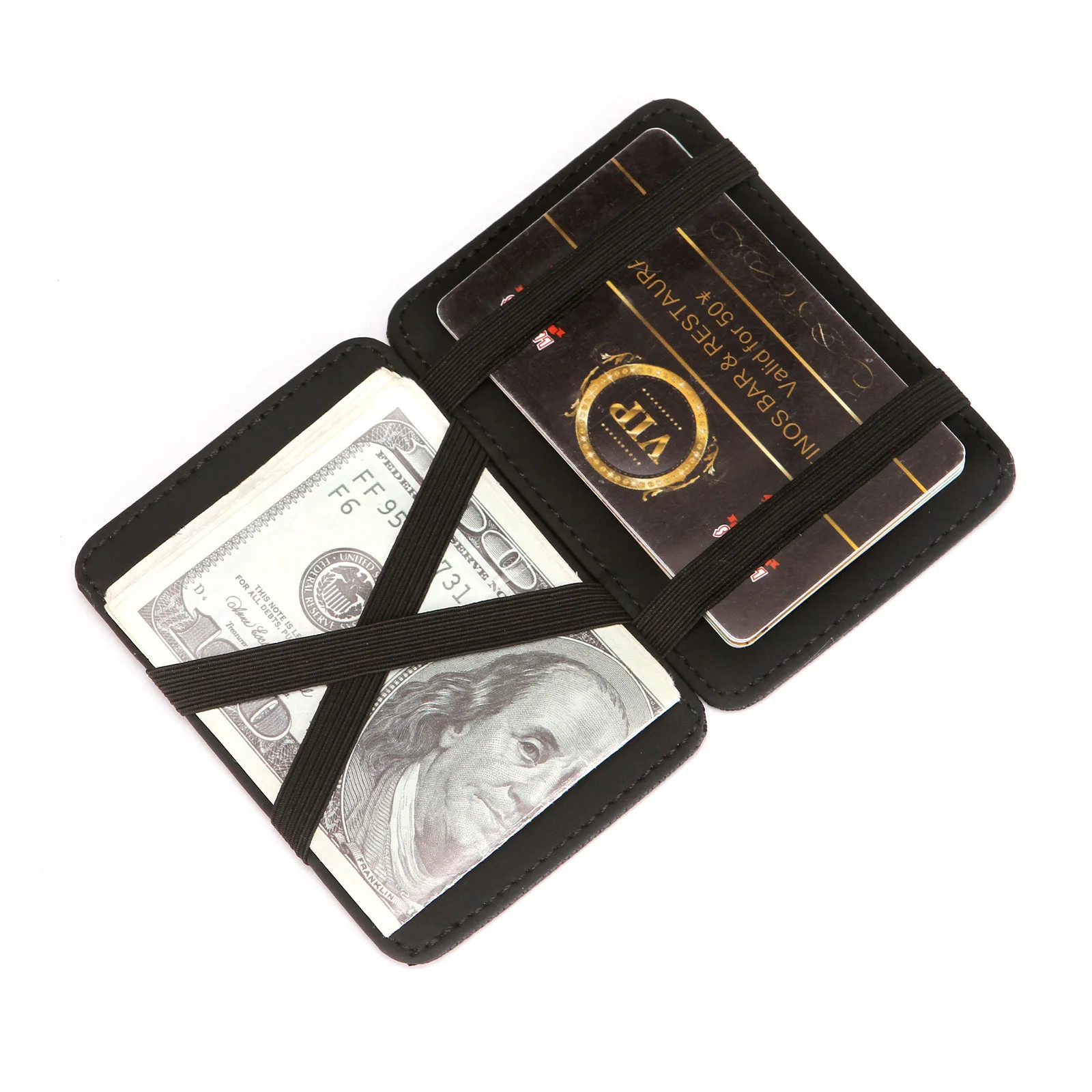 Мужской кошелек-раскладушка из искусственной кожи, мужской кошелек с перекрестным рисунком, модный зажим для денег, короткая сумка для карт
